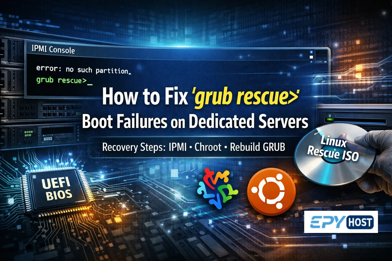 Fix grub rescue> boot failures